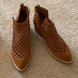 Jeffrey Campbell Taggart Booties. Dark Tan suede